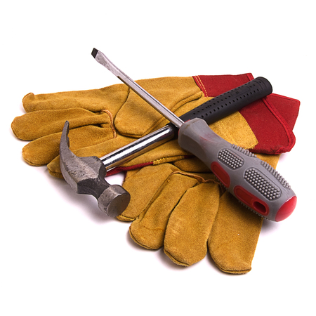 gloves and toolsの写真素材