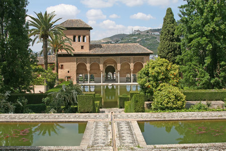 Kinds of the Arabian palace of Algambra in Granada, Spain