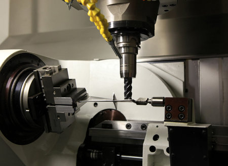 Manufacturing of a difficult detail on the milling machine tool