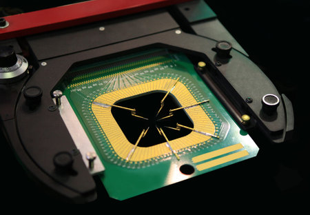 The device for adjustment and control of microchips on manufacture