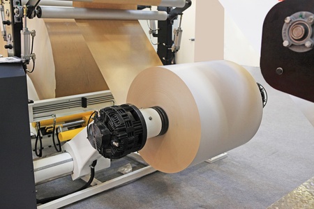  offset print machine for newspaper production from big rolls of paper.のeditorial素材