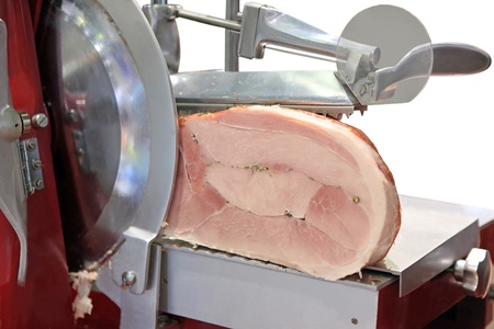 The mechanism for ham cutting at restaurant and a supermarketの写真素材