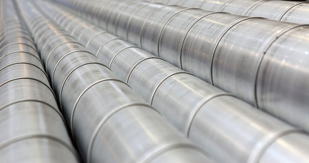 industrial twisted galvanized pipes for ventilation and cooling