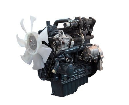 The new diesel engine with a turbo-supercharging of the increased capacityの写真素材