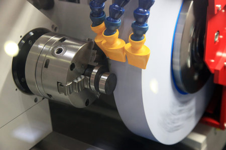 Grinding of a round detail on the special machine tool