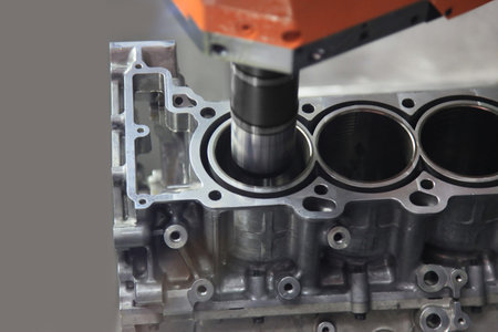 CNC-milling center processes cylinder head