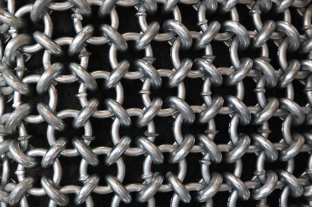 Chain on tire for driving on ice and snowの写真素材