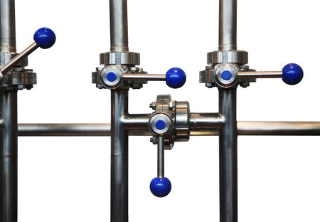 Stainless steel tubes and valves for food industry