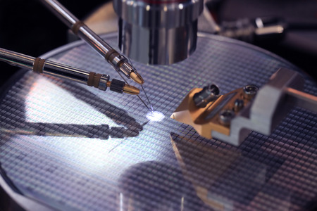 Device for control of manufacture of microcircuits on a wafer of siliconの写真素材
