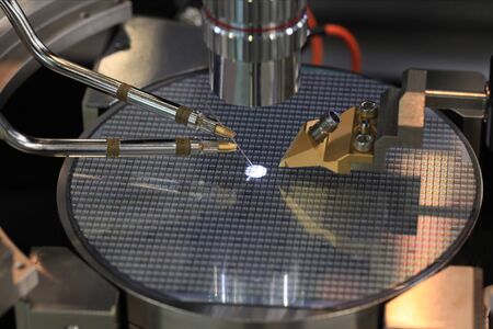 Device for control of manufacture of microcircuits on a wafer of siliconの写真素材