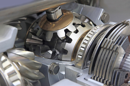 Gear differential transmission with automatic control in the contextの写真素材