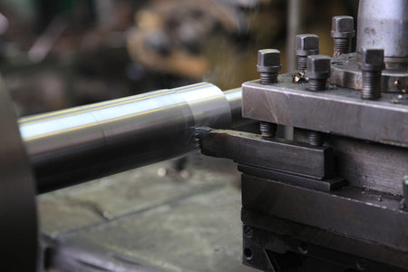 Processing of steel parts with a chisel on a lathe