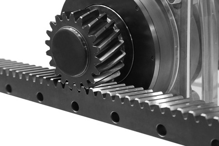 Gear wheel transmits energy flat has a rackの写真素材