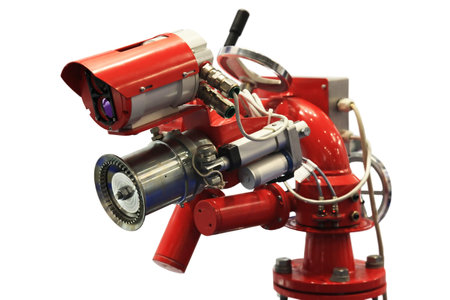 system of automatic extinguishing of a fire with video surveillance