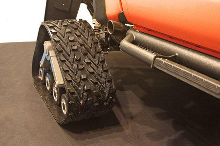 all-terrain vehicle on the basis of the car, close-up