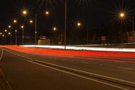 Vehicle lights brightly shimmering