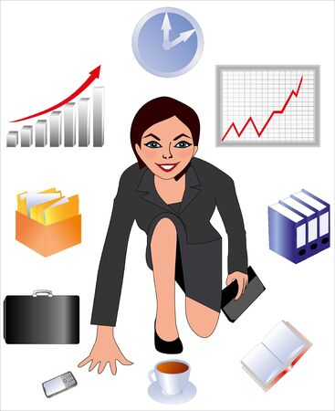 The worker of office the business lady の写真素材
