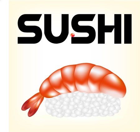 Illustration of sushi . Vector illustrationのイラスト素材