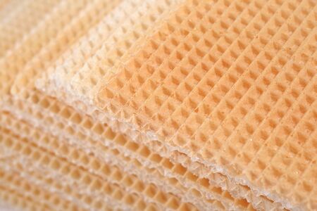 Heap of fresh sweet wafflesの写真素材