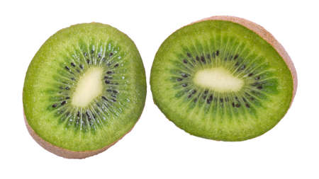 Kiwi fruit isolated on a white backgroundの写真素材
