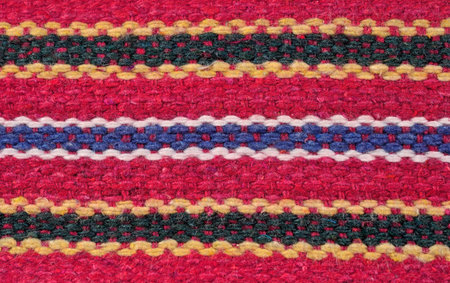 Striped hand woven fabric for background