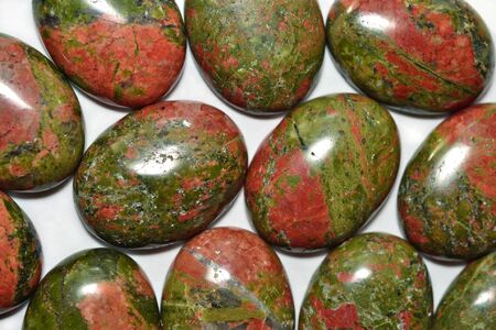 Colorful stones close up as background textureの写真素材