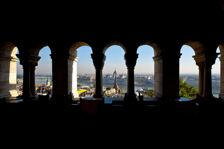 Budapes seen from the Fishermen's Bastionの写真素材