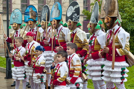 VERIN, SPAIN- JANUARY,31 , 2016   Carnival Verin in Galicia Spain one of the most ancient in the worldのeditorial素材