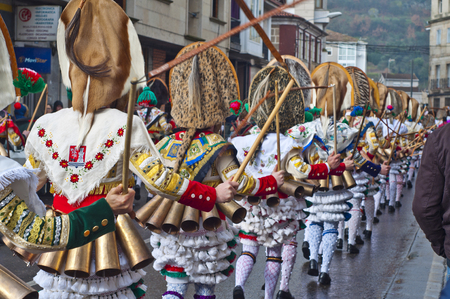 Carnival Spain Galicia Verin in one of The most ancient in the worldのeditorial素材