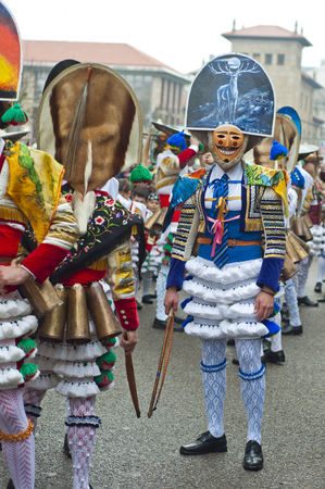 Carnival Spain Galicia Verin in one of The most ancient in the worldのeditorial素材