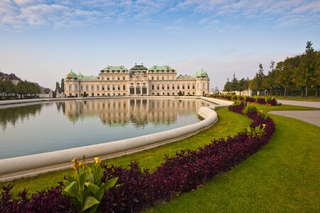 Beautiful view on Schoenbrunn palace in Vienna, Austria.のeditorial素材