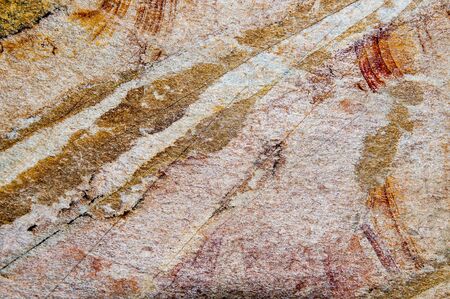 Close-up of colorful stone wallの写真素材