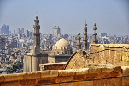 Mecca building in urban city in sunlightの写真素材