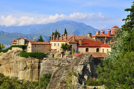 Meteora Monasteries located north of Greece in the region of Thessalyの写真素材