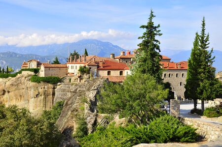 Meteora Monasteries located north of Greece in the region of Thessalyの写真素材