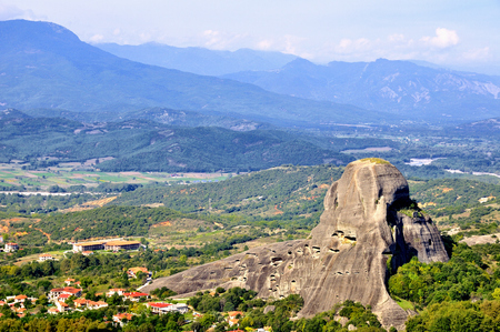 Meteora Monasteries located north of Greece in the region of Thessalyの写真素材