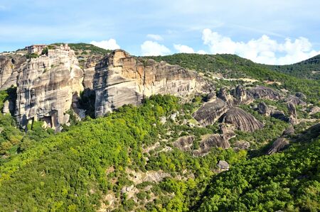 Meteora Monasteries located north of Greece in the region of Thessalyの写真素材