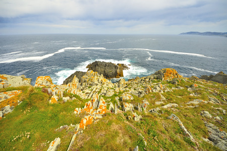 Views of the coast of death in Valdovi?o is a municipality of the autonomous community of Galiciaの写真素材