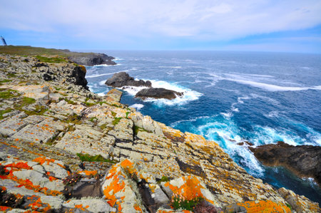 Views of the coast of death in Valdovi?o is a municipality of the autonomous community of Galiciaの写真素材