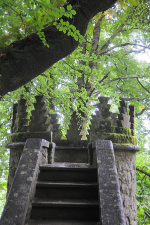 Gardens fifth da regaleira in sintra Portugalの写真素材