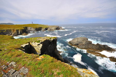 Views of the coast of death in Valdovi?o is a municipality of the autonomous community of Galiciaの写真素材