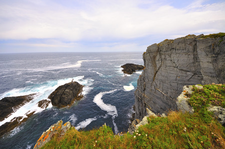 Views of the coast of death in Valdovi?o is a municipality of the autonomous community of Galiciaの写真素材