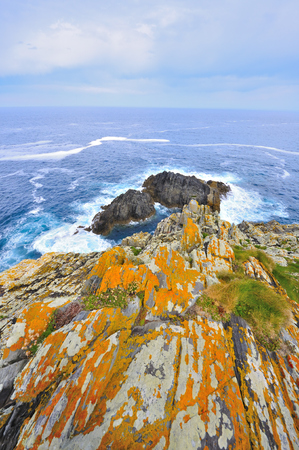 Views of the coast of death in Valdovi?o is a municipality of the autonomous community of Galiciaの写真素材