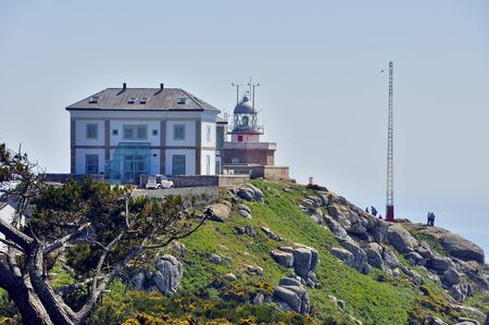 lighthouse of Fisterra, located in the Cape fisterra called by the Romans "end of the Earth", as they considered the Romansの写真素材