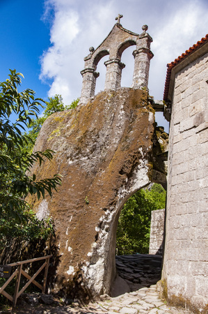 San's Pedro Monastery of Rocks is an ancient monastery in Galicia Spainの写真素材