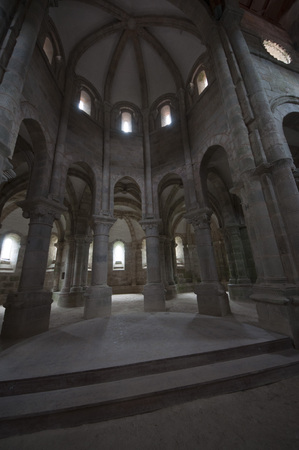  Monastery of The Carboeiro's St Lawrence is a former Benedictine monastery in ruins placed in galicia spainのeditorial素材