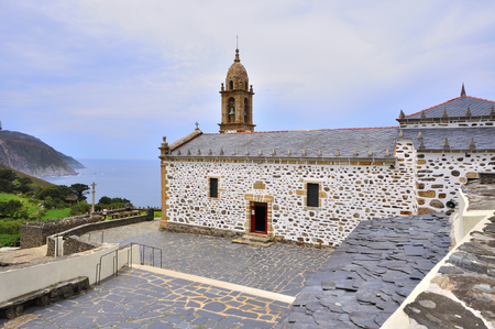 church of San Andrés de Teixido on the coast of death in galicia tells the lellenda that who does not live goes from deadの写真素材