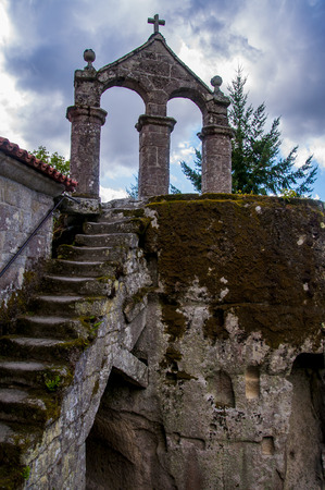 San's Pedro Monastery of Rocks is an ancient monastery in Galicia Spainの写真素材