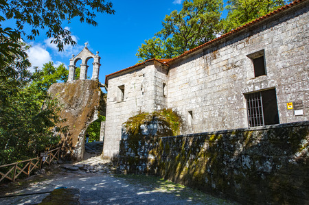 San's Pedro Monastery of Rocks is an ancient monastery in Galicia Spainの写真素材