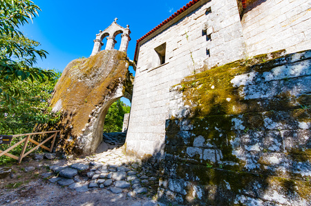 San's Pedro Monastery of Rocks is an ancient monastery in Galicia Spainの写真素材
